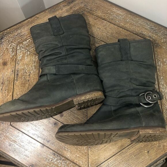 Soft Leather Biker Moto Ankle Boots Women’s Size 7 - Picture 3 of 9